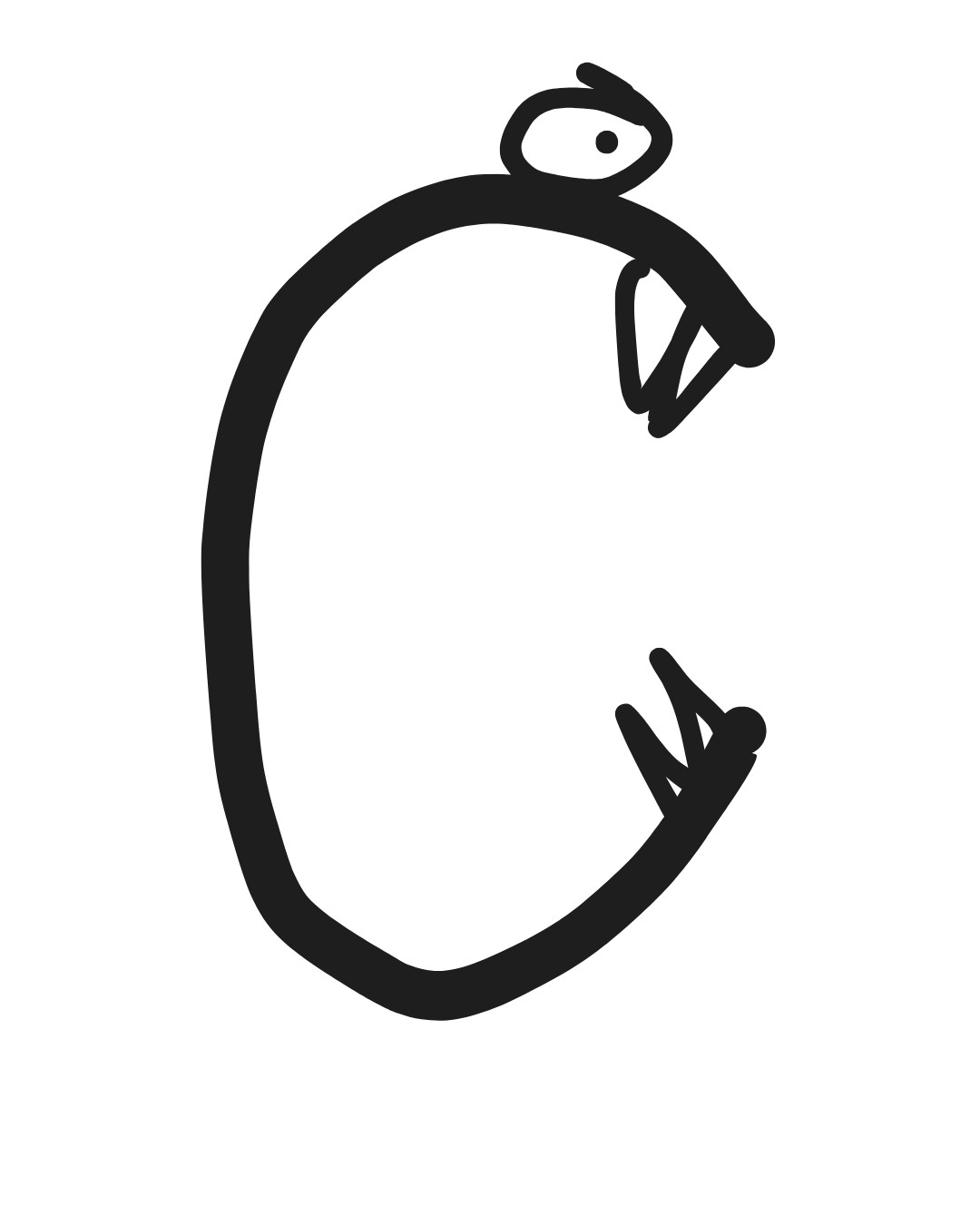A black C turned into a monster. alt_text