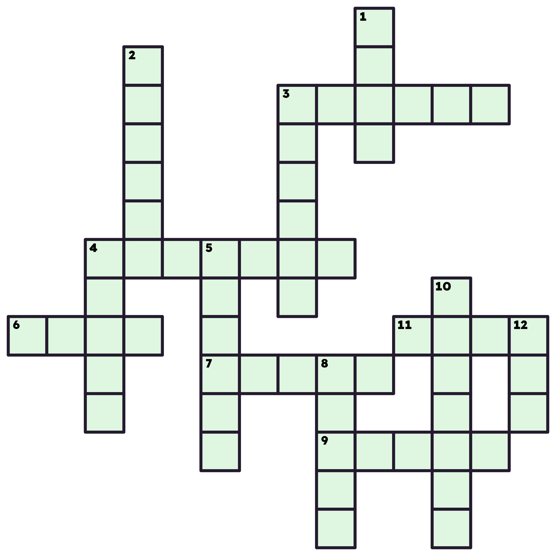 A blank crossword puzzle. alt_text